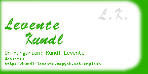 levente kundl business card